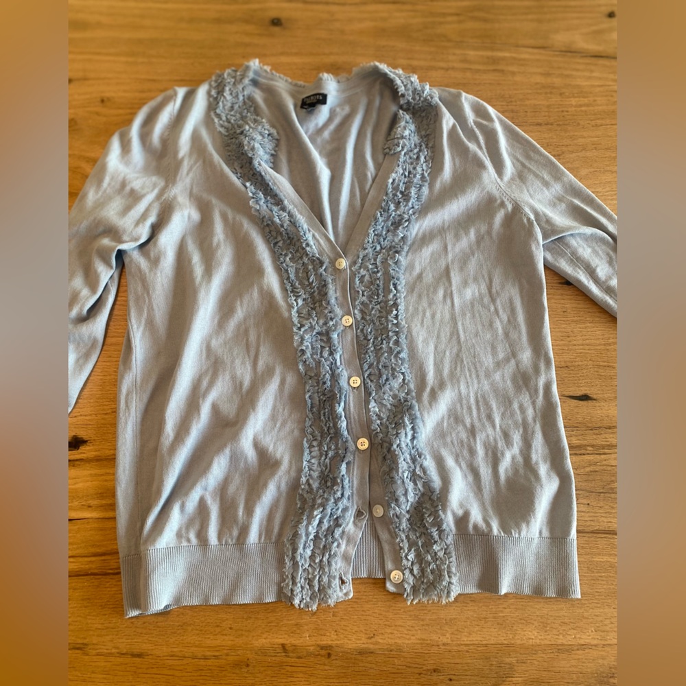 Talbots Blue Cardigan Sweater Women’s Medium Preloved‎